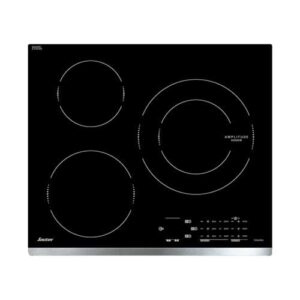 Sauter SPI4360X Plaque Induction Table de Cuisson Couleur Inox 3 Foyers 7200W Dimensions Encastrement : 56x49cm Grand Foyer 28 cm et 14 Positions Cuissons Fabriqué en France : Gros électroménager
