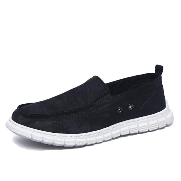 Chaussures décontractées en toile respirante et désodorisantes à semelle souple - Printemps 2025 - Noir