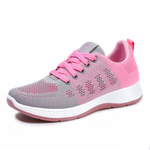 Nouvelles baskets noires pour femmes pour le printemps, l'été et l'automne 2025, respirantes, légères, pour le gymnase, casuales, pour la course, rose