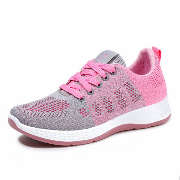 Nouvelles baskets noires pour femmes pour le printemps, l'été et l'automne 2025, respirantes, légères, pour le gymnase, casuales, pour la course, rose