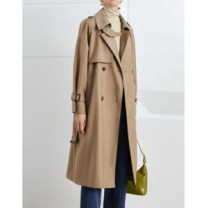 Nouveau Trench Femme 2024 Printemps/Automne - Style Britannique Lâche À Double Boutonnage - Haut De Gamme Casual