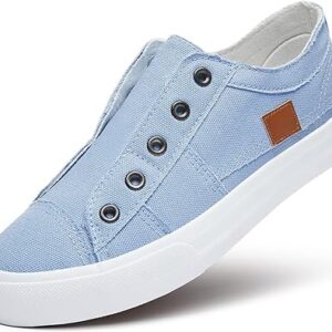 2025 - Chaussures Sans Lacets Pour Femmes,Sneakers Tendance En Toile Antidérapantes,Chaussures Décontractées Low-Top