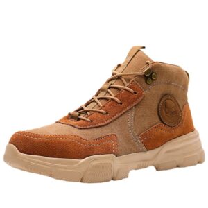 Chaussures De Travail 2025 - Toile Et Cuir Respirant, Embout Acier, Semelle Souple Anti-Perforation
