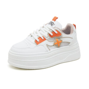 Best-Seller 2025 - Chaussures Blanches À Semelle Épaisse Pour Femmes Printemps/Été,Chaussures Respirantes En Mesh,Sneakers Décontractées Polyvalentes Style Ins Pour Étudiantes