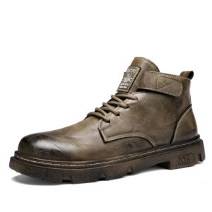 Best-Seller Automne 2025 : Bottes Martin Mi-Montantes - Cuir Vieilli Rétro, Bout Rond Personnalisé