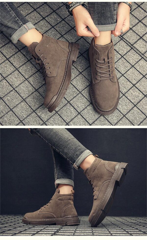 Nouveautés 2025 : Bottes Courtes Homme - Mix Style Coréen Et Britannique Rétro Tendance – Image 5