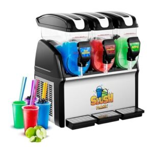 Royal Catering Machine à granitas granités boissons frappées RCSL 3/15 (3 x 15 litres, 980 W, Température 2 à 3 °C, Sans BPA) : Cuisine et Maison