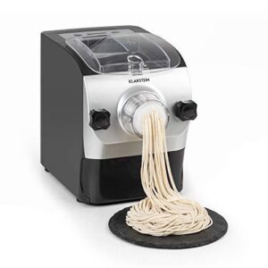 Klarstein Pastamania Machine à Pâtes Fraîches Électrique – 260W Automatique avec 7 Accessoires, 500g Capacité, Silencieuse 60dB, Écran LED, Pétrissage en 3 Min, Inclus Coupe Pâte et Moule à Raviolis : Cuisine et Maison
