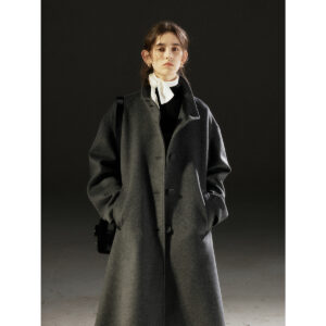 Manteau Vintage Mi-Long En Laine Pure