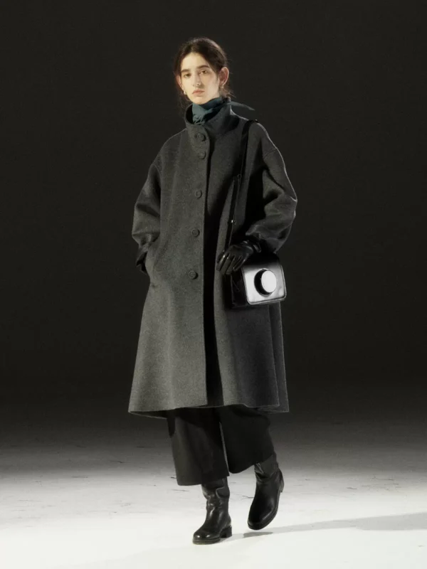 Manteau Vintage Mi-Long En Laine Pure – Image 3