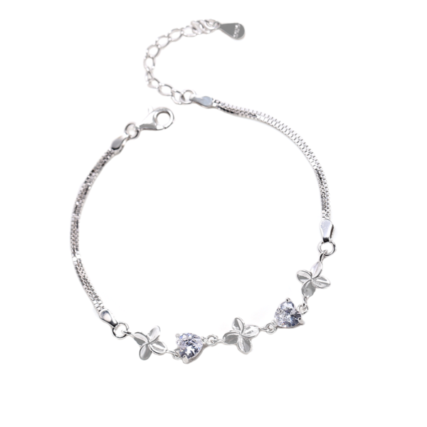 Bracelet "Trèfle à Quatre Feuilles" - Argent Sterling S925 - D001