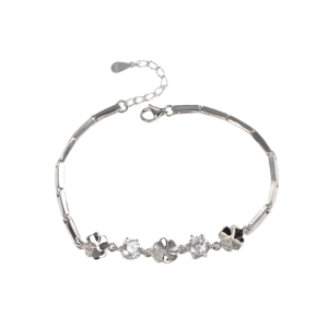 Bracelet "Trèfle à Quatre Feuilles" - Argent Sterling S925 - D004