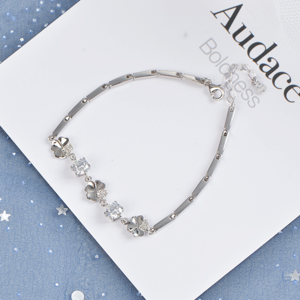 Bracelet "Trèfle à Quatre Feuilles" - Argent Sterling S925 - D004 – Image 2