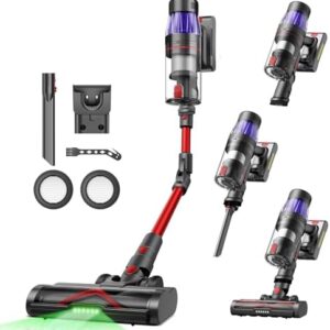 Ultenic U16 Flex Aspirateur Balai sans Fil, 50kPa/60min Aspirateur sans Fil Hyper Puissant, Technologie GreenEye, Tube Pliable, Brosse Anti Emmêlement pour Tapis, Poils Animaux, Sol Dur et Voiture : Cuisine et Maison