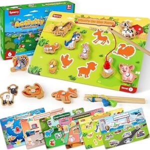 Jouet De Pêche Aux Mots De Base Magnétiques En Bois Pour Enfants
