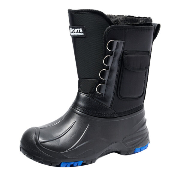 Chaussures D'hiver 2025 - Bottes De Neige Imperméables À Clous Acier, Doublure Polaire Épaisse Pour Pêche