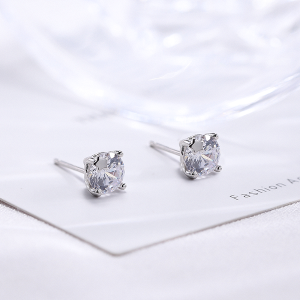 Boucles d'oreilles à clou "4 Griffes" - Argent Sterling S925 - Homme/Femme - B004 – Image 3