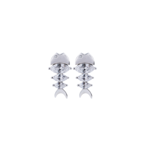 Boucles d'oreilles créatives "Arête de poisson" - Argent Sterling S925 - B015