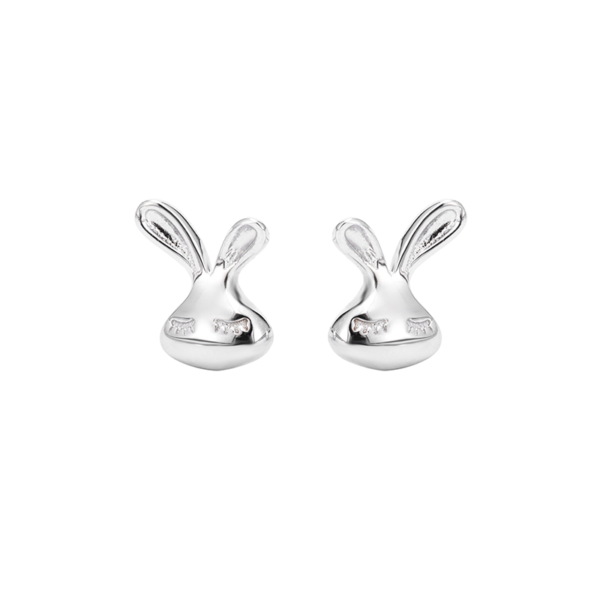Boucles d'oreilles à clou "Lapin" - Argent Sterling S925 - B020