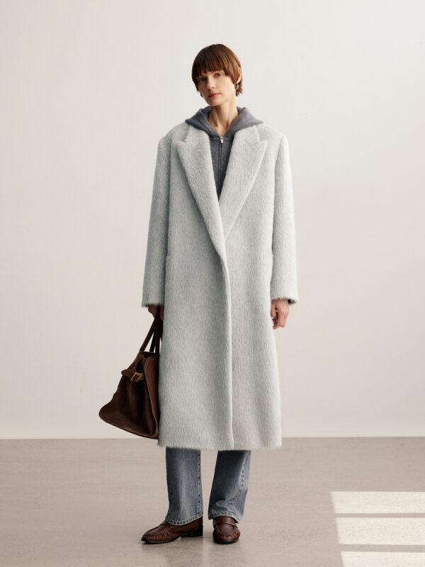 Veste Oversize À Effet Fourrure