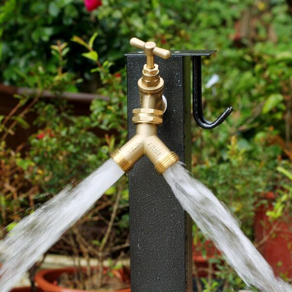 Vanne À Bille En Laiton À Quatre Voies Pour Jardin, Distributeur De Tuyau D'arrosage Pour Jardin – Image 3