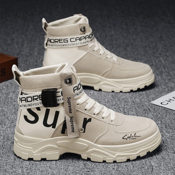 Bottes Style Martin Homme 2025 (Mi-Saison) - Bout Rond, Montantes, Style Militaire Polyvalent Et Tendance – Image 2
