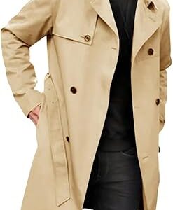 Trench Automne À Double Boutonnage - Coupe Slim Avec Ceinture Et Col Cranté