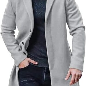 Manteau D'hiver En Coton - Coupe Slim À Col Cranté Simple Boutonnage Pour Affaires