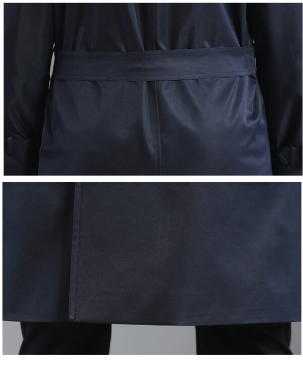 Trench Long Printemps/Automme - Double Boutonnage Noir – Image 5
