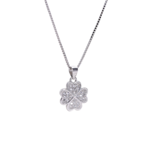 Pendentif Trèfle à Quatre Feuilles pour Femme - Argent Sterling S925 - A005