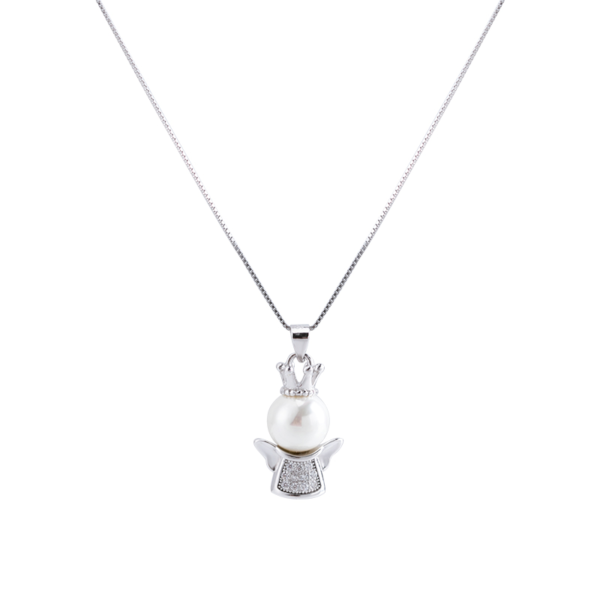 Pendentif Ange Perlé - Argent Sterling S925 - A014
