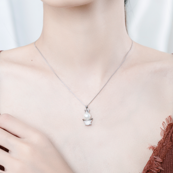 Pendentif Ange Perlé - Argent Sterling S925 - A014 – Image 3