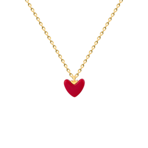Collier Petit Cœur Rouge - Argent Sterling S925 - A019