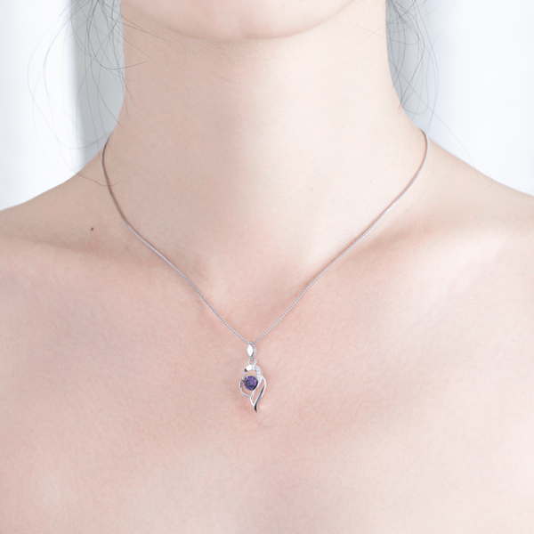 Pendentif simple en argent massif S925 A021 – Image 3