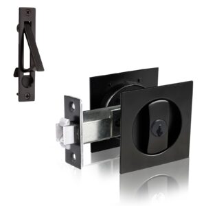 Verrou Pour Porte Poche Avec Clé, Loquet Moderne Pour Porte De Grange Coulissante D'entrée