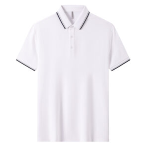 Chemise Polo, Combinaison, T-Shirt, En Coton, Col, Manches Courtes, Blanc