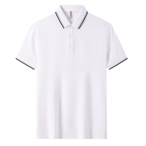 Chemise Polo, Combinaison, T-Shirt, En Coton, Col, Manches Courtes, Blanc
