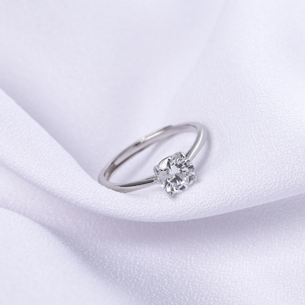 Bague "4 Griffes Diamant" - Argent Sterling S925 - C002 – Image 4