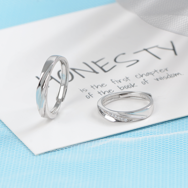 Bague couple "Möbius" - Argent Sterling S925 - C005 – Image 3