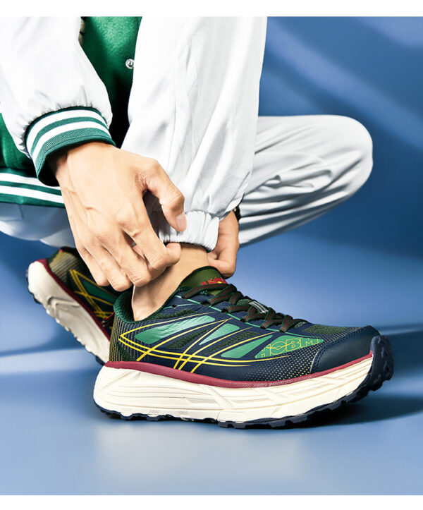 Chaussures De Randonnée Homme Été - Léger, Amorti, Respirant - Marron/Bleu (Sport/Décontracté) – Image 4