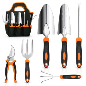 Ensemble D'outils De Jardinage Robustes En Acier Inoxydable