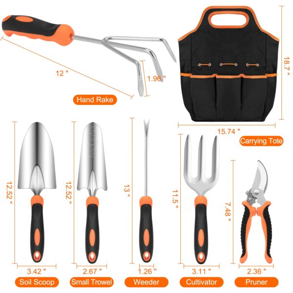 Ensemble D'outils De Jardinage Robustes En Acier Inoxydable – Image 2