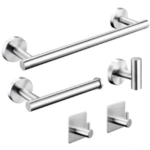 Ensemble D'accessoires De Salle De Bain En Acier Inoxydable Argent Mat