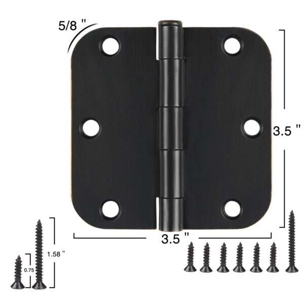 Charnière De Croisée En Acier Inoxydable, Charnière Pour Porte En Bois À Coins Arrondis, Charnière De Croisée – Image 2