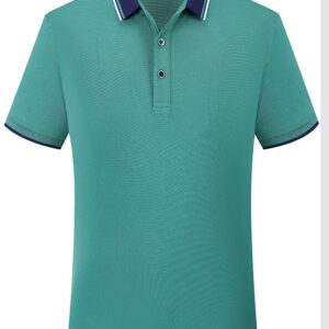Chemise De Travail D'été, T-Shirt, Manches Courtes, Chemise Polo, Col, Vert