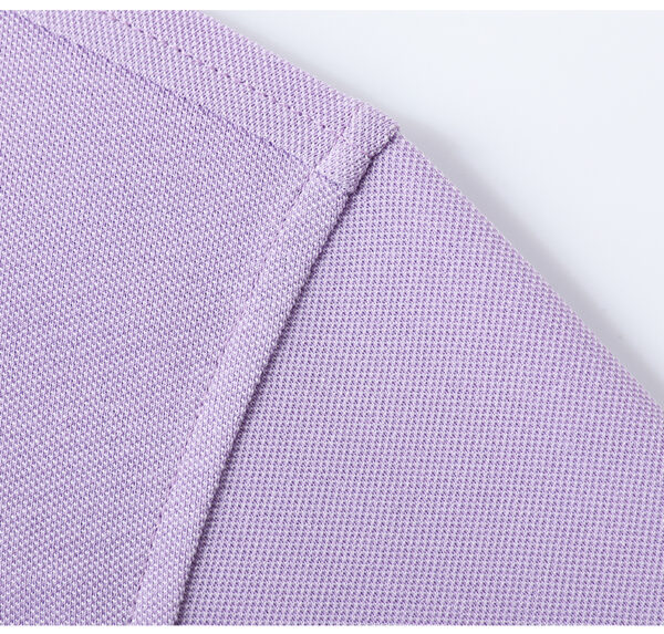 Polo De Travail D'été À Manches Courtes - Col Chemisier Lilas Clair – Image 6