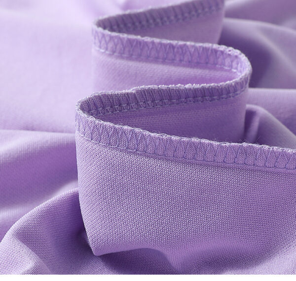 Polo De Travail D'été À Manches Courtes - Col Chemisier Lilas Clair – Image 2