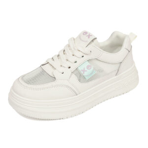 Chaussures À Plateau Pour Femmes,Nouvelles D'été,À Semelle Épaisse,Respirantes,Petites Chaussures Blanches,Semelle Souple,Chaussures De Sport Décontractées,Couleur Violet Riz