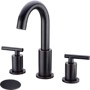 Robinet D'évier De Salle De Bain À Bande Large Avec Évacuateur Pop-Up