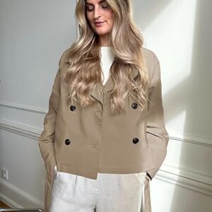 Trench Coat Femme À Double Boutonnage